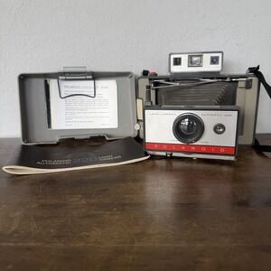 Vintage Polaroid Automatic 220 Land Camera with Case Manual Cold Clip Untested